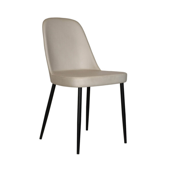 Silla Terra | Asiento tapizado en Vinipiel | Patas metálicas | Diseño moderno | Silla de comedor