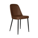 Silla Terra | Asiento tapizado en Vinipiel | Patas metálicas | Diseño moderno | Silla de comedor