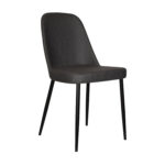 Silla Terra | Asiento tapizado en Vinipiel | Patas metálicas | Diseño moderno | Silla de comedor