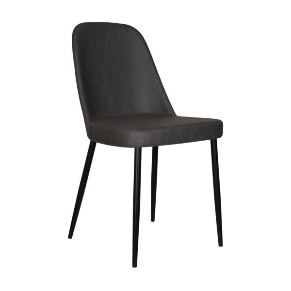 Silla Terra | Asiento tapizado en Vinipiel | Patas metálicas | Diseño moderno | Silla de comedor