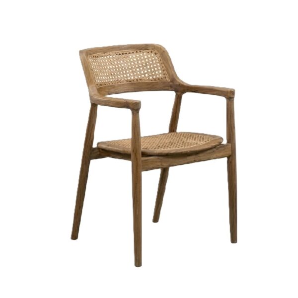 Silla Vesi | Madera Solida de Teca | Diseño moderno | Silla de exterior