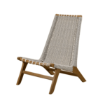Silla Temo Teca | Asiento Tejido | Madera Solida de Teca | Diseño moderno | Silla de exterior