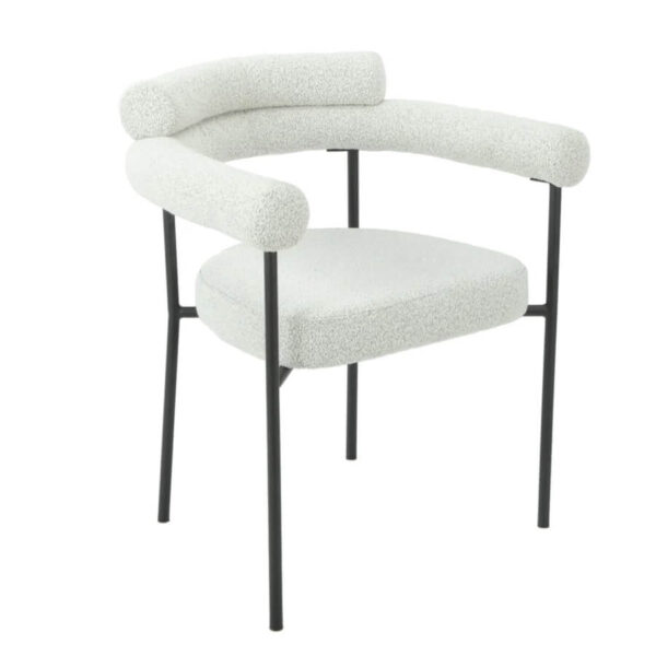 Silla Elfos | Asiento tapizado en microfibra | Patas metálicas | Diseño moderno | Silla de comedor