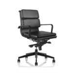 Silla Estilo Eames Soft Pad Black Respaldo Bajo
