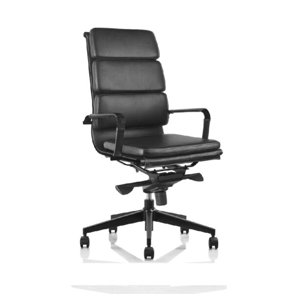 Silla Estilo Eames Soft Pad Black Respaldo Alto