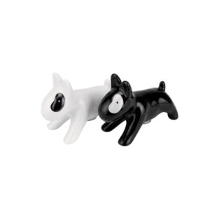 Set Cerámica salero y pimentero yin yang dogs