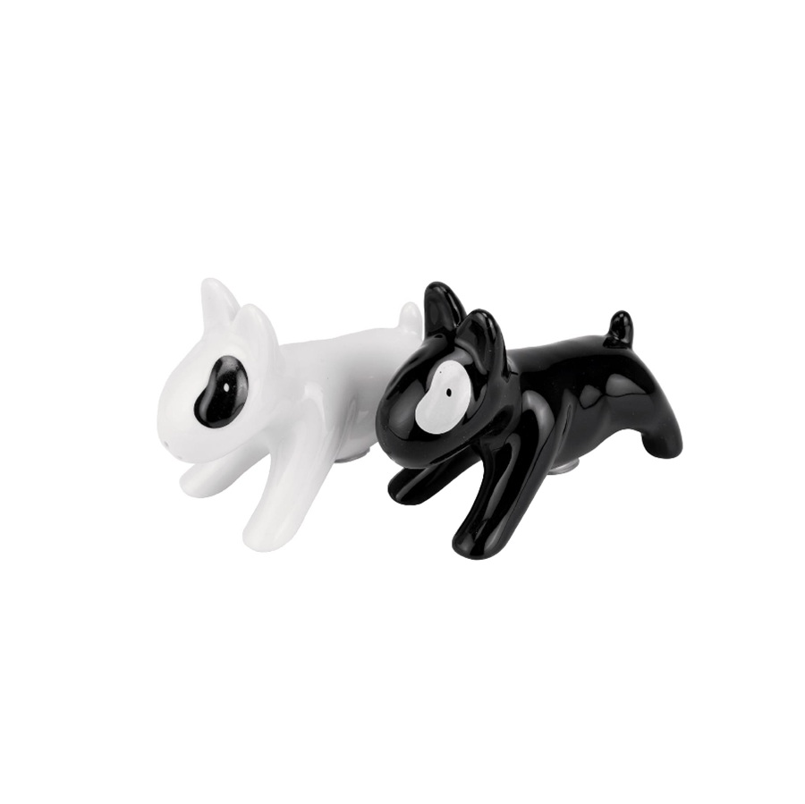 Set Cerámica salero y pimentero yin yang dogs