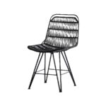 Silla Palermo PVC | Asiento y respaldo tejidos | Patas metálicas | Diseño moderno | Silla de exterior