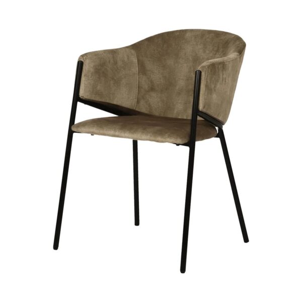 Silla Ninja | Asiento tapizado en microfibra | Patas metálicas | Diseño moderno | Silla de comedor