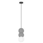 Lampara de techo ajustable con esfera de cristal – concreto CMCG