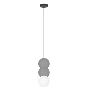 Lampara de techo ajustable con esfera de cristal – concreto CMCG
