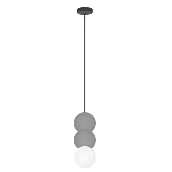 Lampara de techo ajustable con esfera de cristal – concreto CMCG