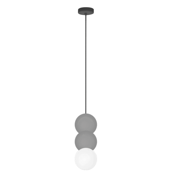 Lampara de techo ajustable con esfera de cristal – concreto CMCG