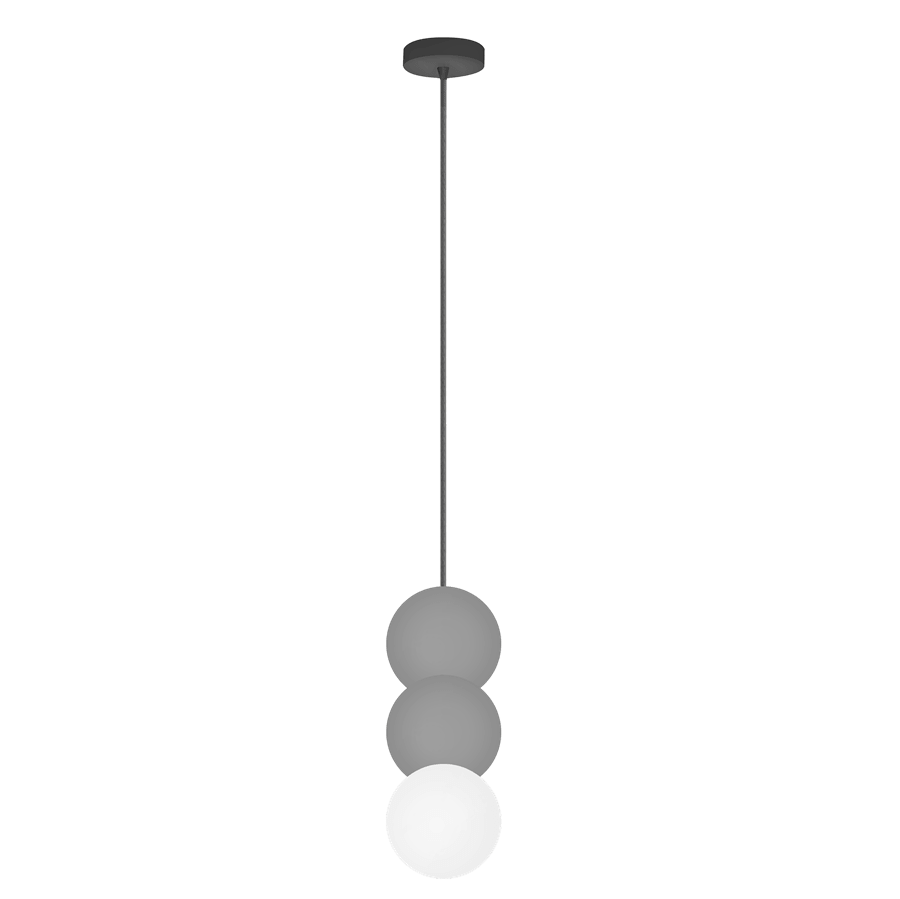 Lampara de techo ajustable con esfera de cristal – concreto CMCG