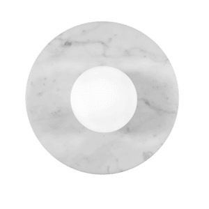 Lampara para muro redonda – marmol blanco 9MBC -ILUEUR039G9MBCR_Frontal