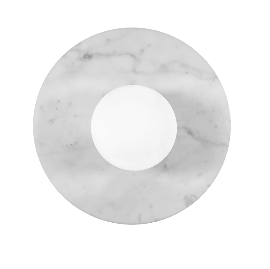 Lampara para muro redonda – marmol blanco 9MBC -ILUEUR039G9MBCR_Frontal