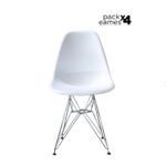 Eames Pack - 4 Sillas Eames Style Patas metálicas blancas